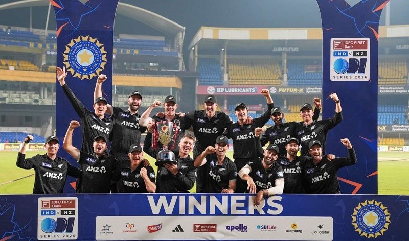 भारतलाई हराउँदै एकदिवसीय शृंखला न्युजिल्यान्डले जित्यो