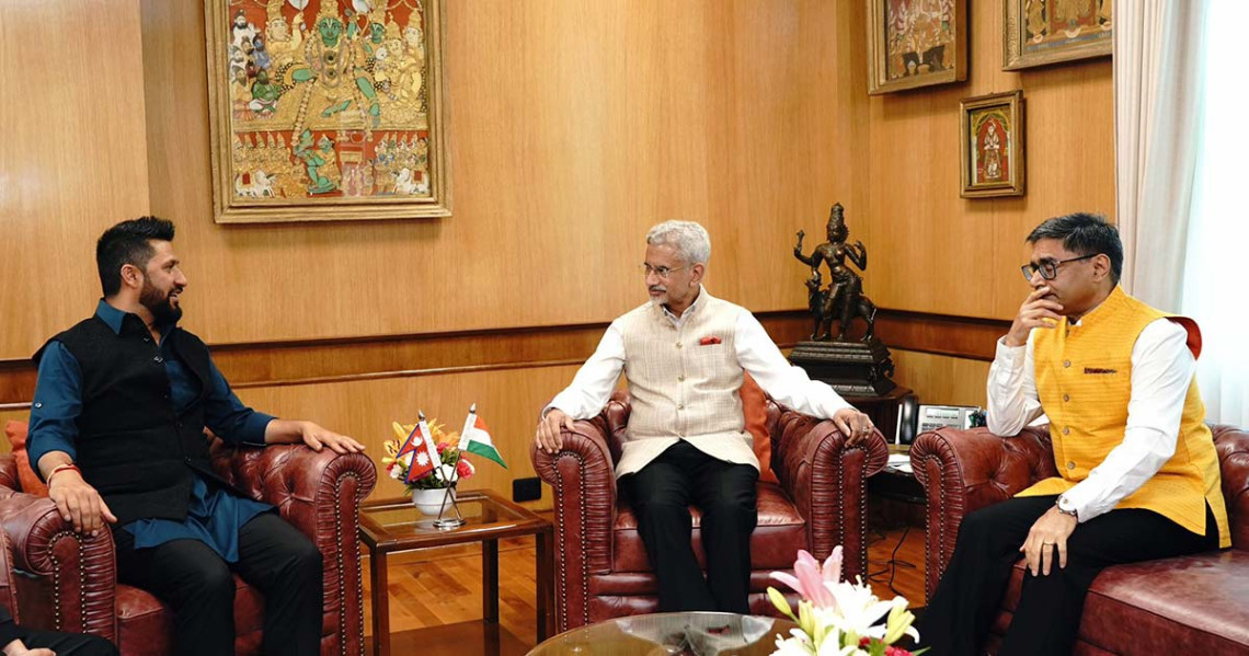 सभापति लामिछाने र भारतीय विदेशमन्त्री जयशंकरबिच भेट