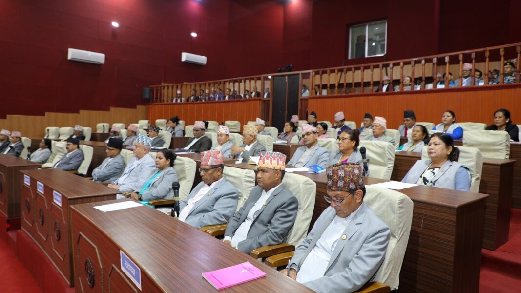 कर्णाली प्रदेश प्रज्ञा–प्रतिष्ठान विधेयक सभासमक्ष टेबुल