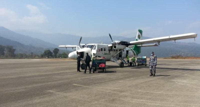 तुम्लिङटार विमानस्थलमा परीक्षण उडान