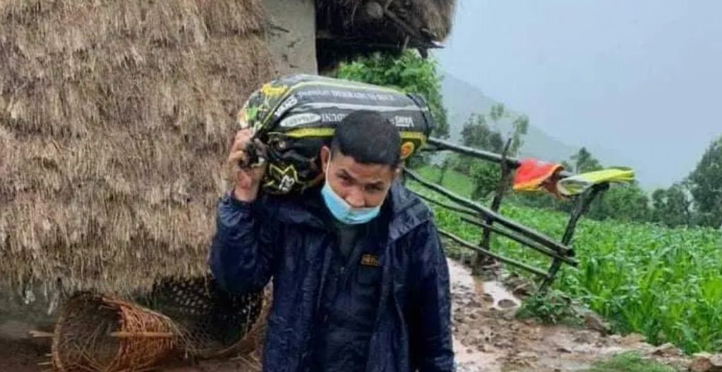 पहिरोले सल्यानमा एक घरपरिवार विस्थापित