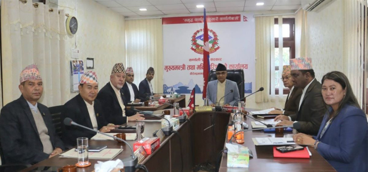 कर्णाली प्रदेशः मन्त्रिपरिषद् बैठकका निर्णय सार्वजनिक
