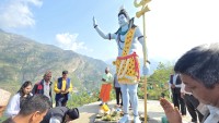 मुसिकोटको बारिपोले साइकुमारी मन्दिरमा शिव–गणेश मूर्ति अनावरण