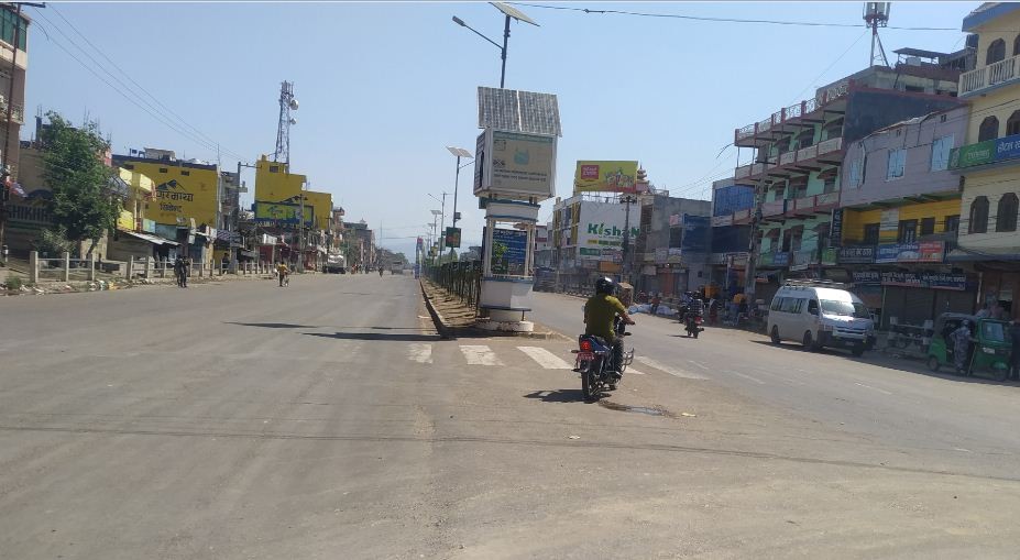 बन्दाबन्दीले सुनसान नेपालगञ्ज