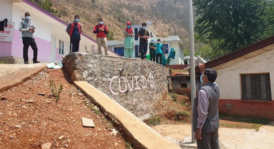 रुकुममा जनार्दन, कोभिड अस्पताल निर्माण गर्दै