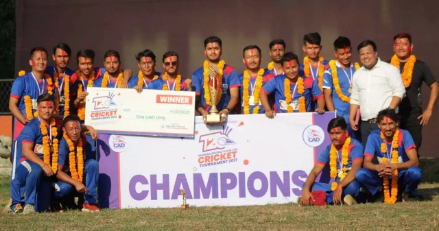 टि–२० क्रिकेटको उपाधि गजुरी विकास समाजलाई