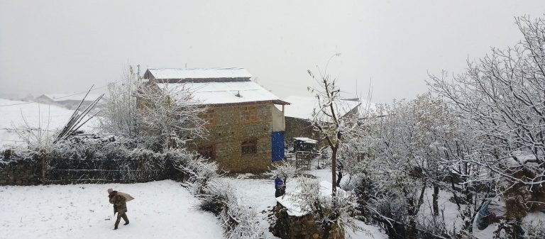 हुम्लाको उच्च भेगमा हिमपात
