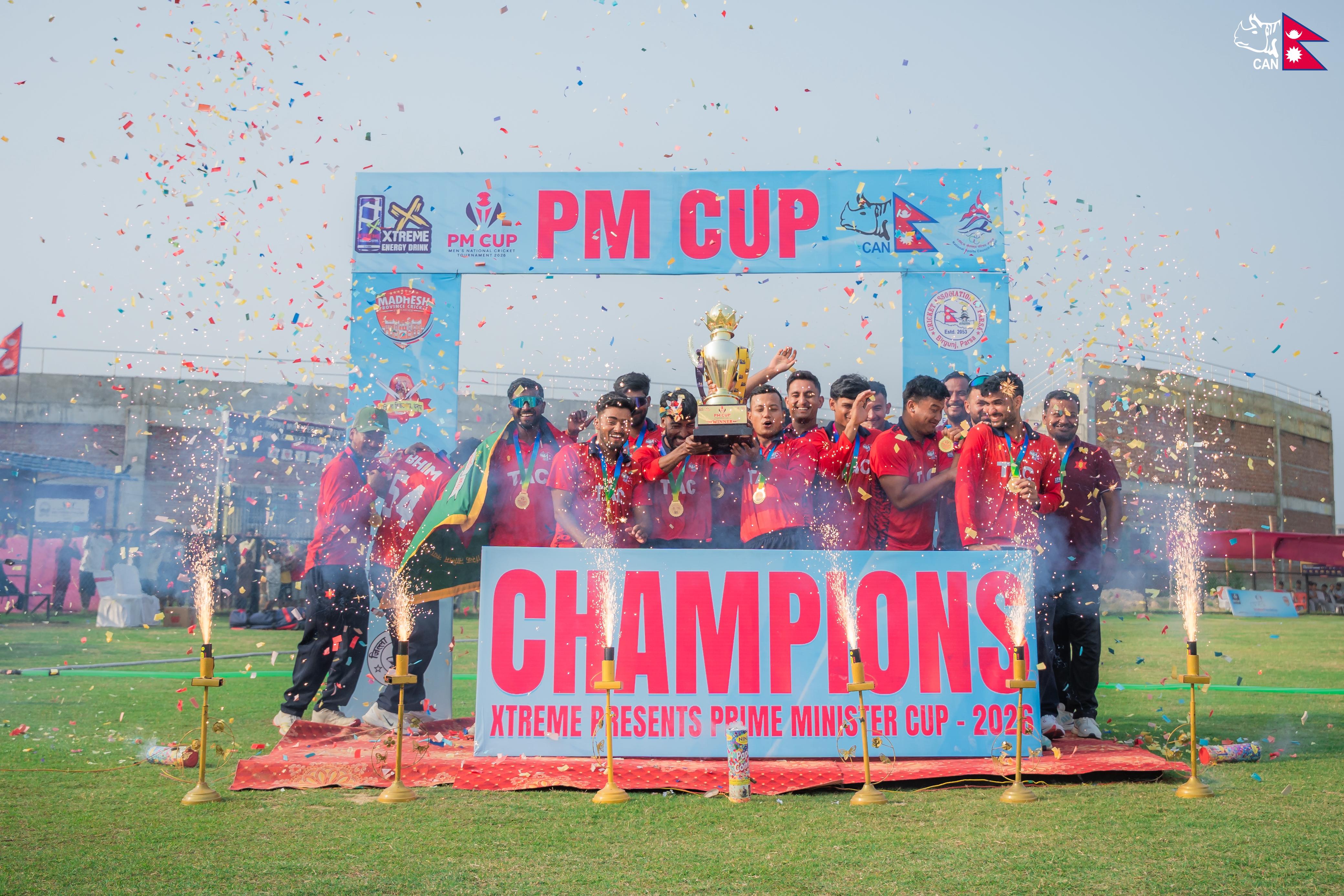 त्रिभुवन आर्मी क्लबलाई प्रधानमन्त्री कप क्रिकेटको उपाधि