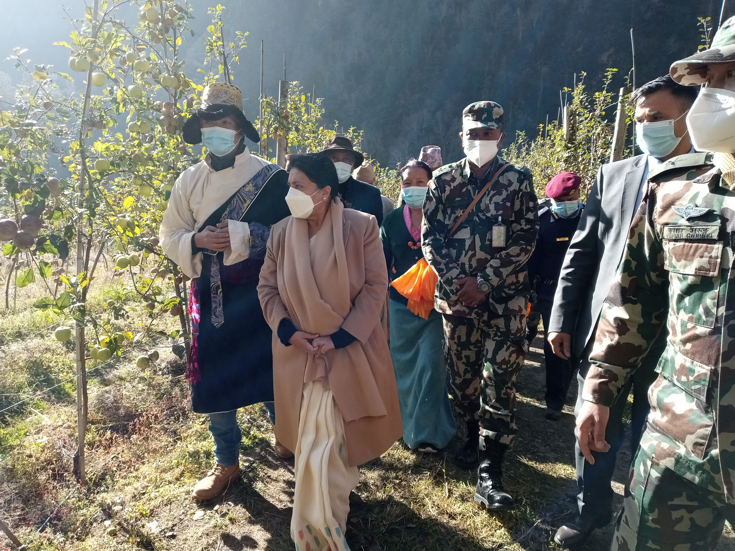 राष्ट्रपतिद्धारा सांसद गुरुङको फार्म अवलोकन