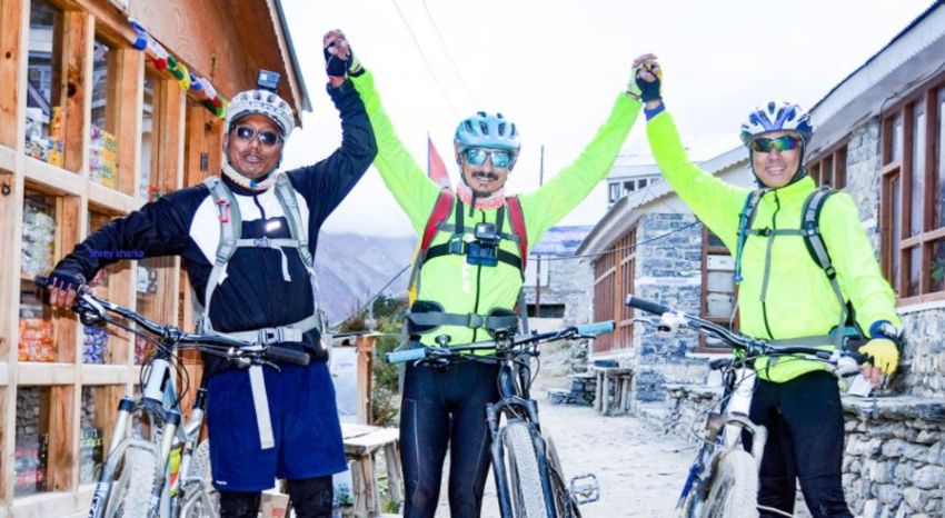 पर्यटन प्रचार गर्न मनाङको 'साइक्लिङ'