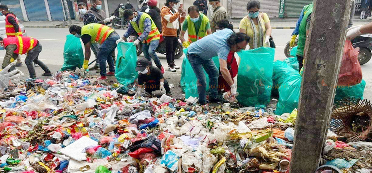 वीरेन्द्रनगरमा फोहोर फाल्न रोक, संघर्ष समिति आन्दोलनमा