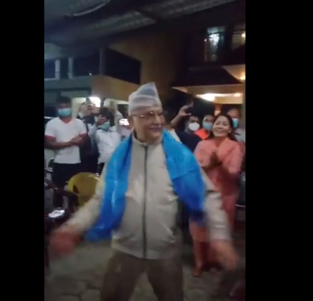 ओली नाचेको भिडियो भाइरलपछि...