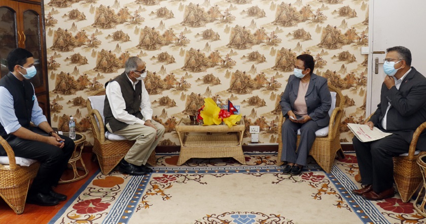 ऊर्जामन्त्रीसँग फ्रान्सका राजदूतको शिष्टाचार भेट