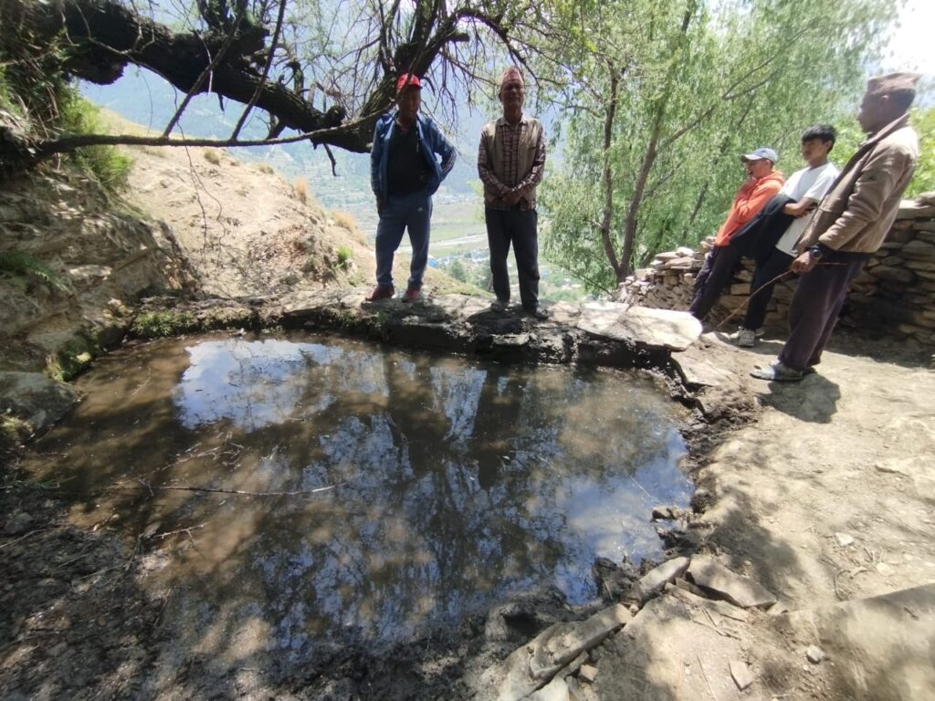 झिमडामा रिचार्जेबल पानी पोखरी निर्माण