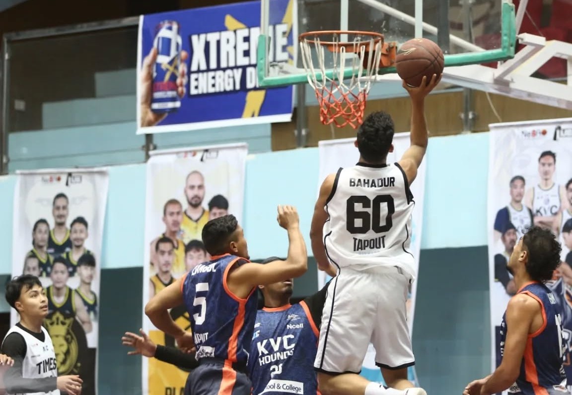 हिमालयन जाभा नेशनल बास्केटबल : हाउण्ड्सााथि टाईम्सको रोमाञ्चक जित