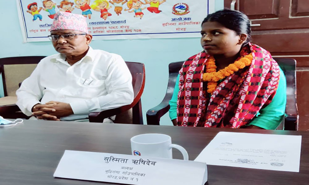 १६ बर्षीय बालिका बनिन् गाउँपालिका अध्यक्ष