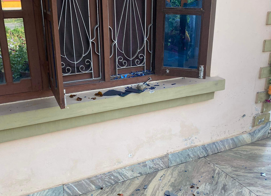 राप्रपा नेपालका अध्यक्ष खरालको घरमा तोडफोड