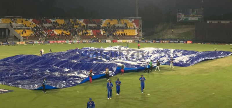 नेपाल र युएईबीचको खेल वर्षाले अवरुद्ध