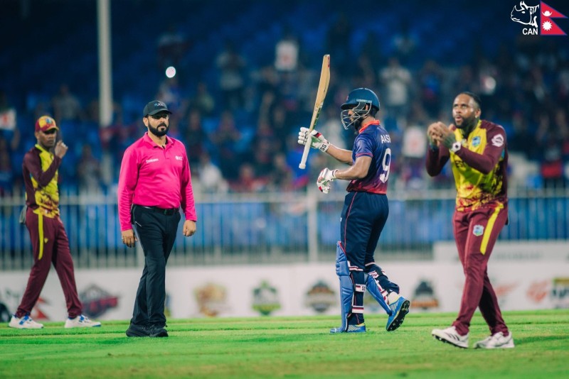 नेपालले वेस्ट इन्डिजलाई दियो १७४ रनको लक्ष्य