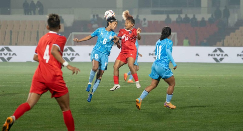 साम्बाको २ गोलमा नेपालद्वारा भारत पराजित