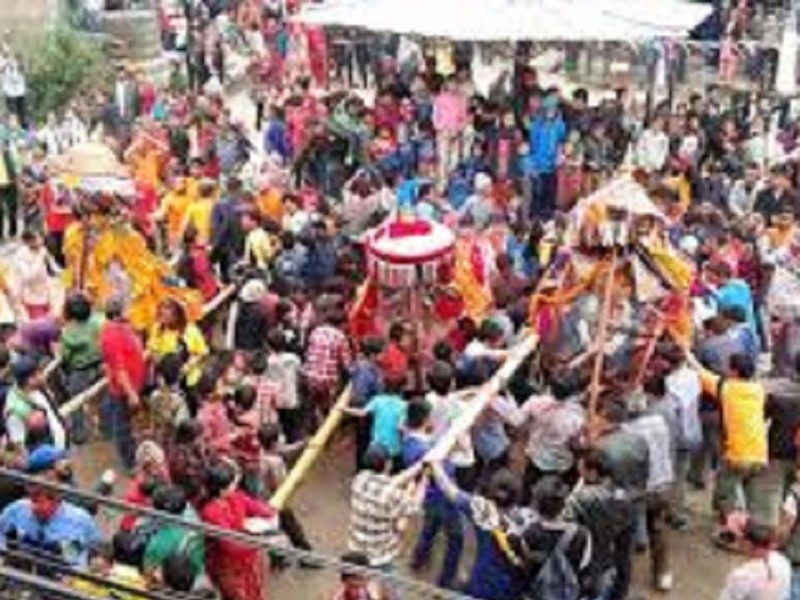 बौद्ध जोरपाटी क्षेत्रमा मनाइयो चामुण्डा रथयात्रा