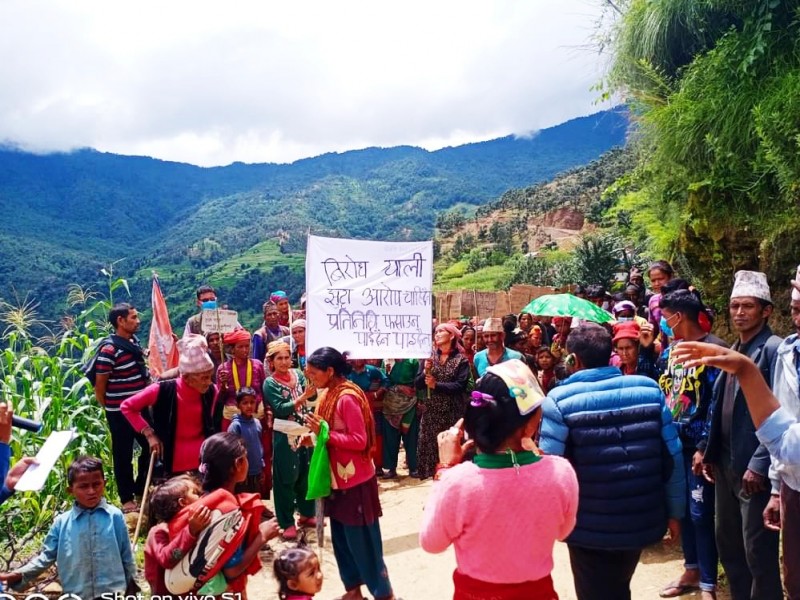 वडाध्यक्षलाई रिहाइको माग गर्दै जुनीचाँदेमा र्‍याली (भिडियोसहित)