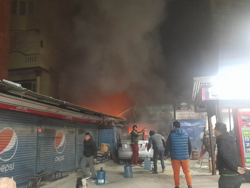 सामाखुसीमा लागेको आगलागी नियन्त्रणमा