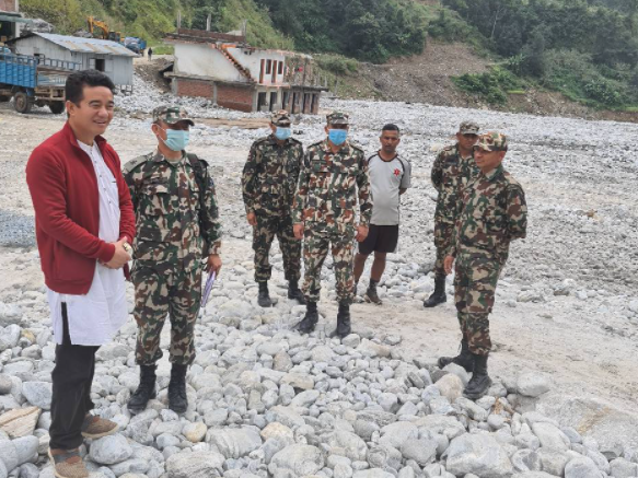 चनौटेमा बेलिब्रिज निर्माण सुरु