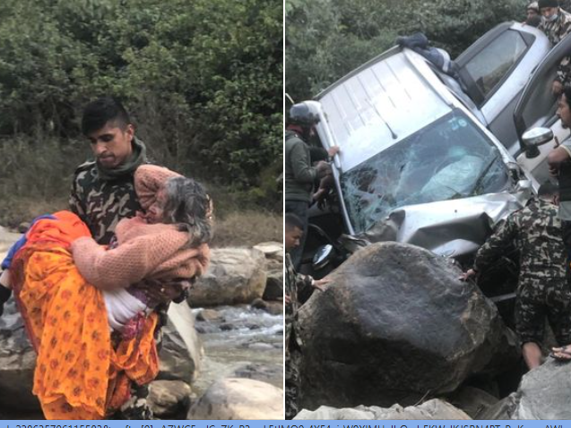 धादिङको ८ किलोमा जिप दुर्घटना, ४ जनाको उद्धार