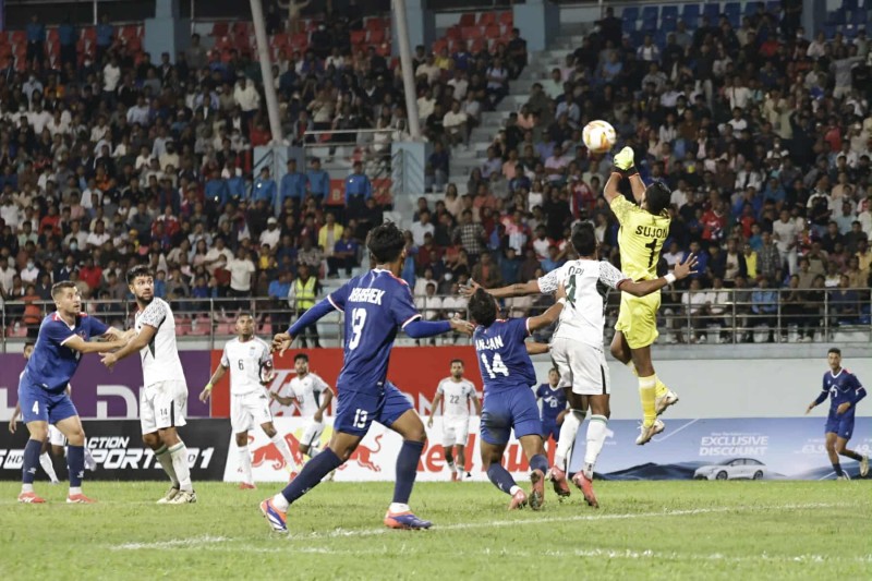 नेपाल र बङ्गलादेशबीचको खेल बराबरीमा टुङ्गियो