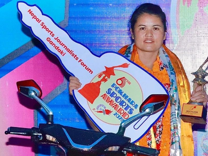 अरुणा दोस्रो पटक वर्ष उत्कृष्ट खेलाडी