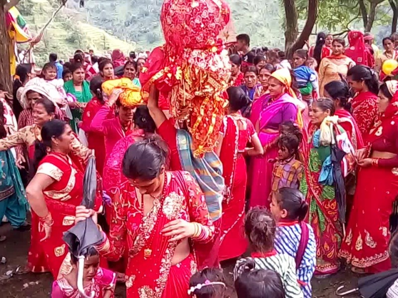 हुम्लाका ठकुरी बस्तीमा गौरा पर्व सुरु