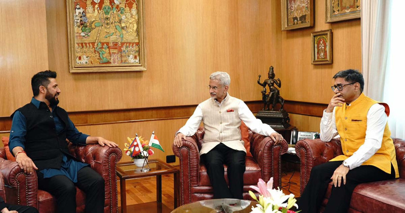 सभापति लामिछाने र भारतीय विदेशमन्त्री जयशंकरबिच भेट