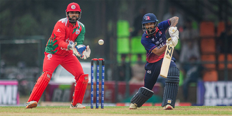 नेपाल ओमानसँग १०२ रनले पराजित