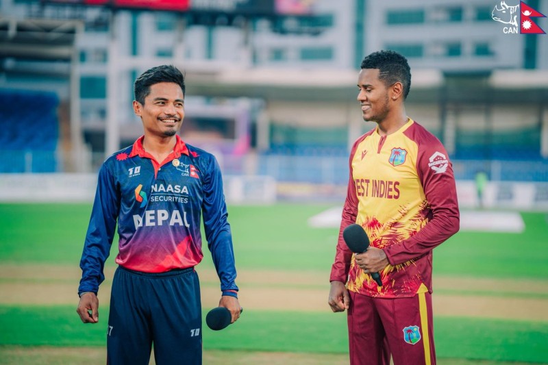 नेपालले वेस्ट इन्डिजविरुद्ध टस हार्‍यो, पहिले ब्याटिङ गर्दै