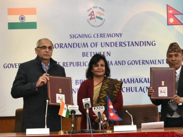 महाकाली नदीमा पुल निर्माण गर्न सम्झौता पत्रमा हस्ताक्षर