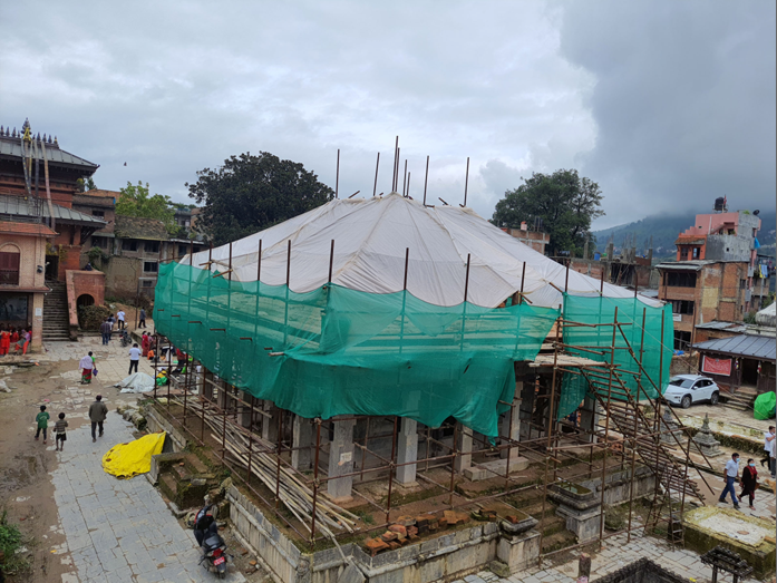 पुन: निर्माणले गतिलिँदै रातो मच्छिन्द्रनाथ मन्दिर