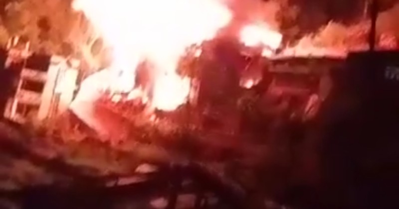कालिमाटीमा आगलागी हुँदा दुई घर गोठ जलेर नष्ट