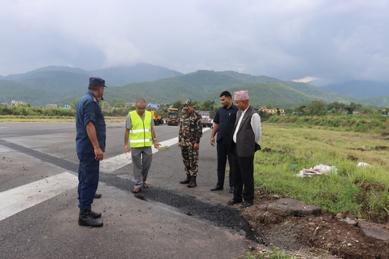 सुर्खेत विमानस्थलको धावनमार्ग पुनः  सञ्चालनमा