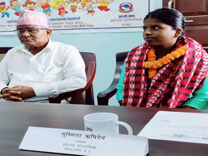 १६ बर्षीय बालिका बनिन् गाउँपालिका अध्यक्ष