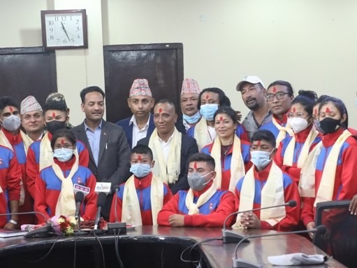 जिम्न्याष्टिक टोलीको बिदाइ