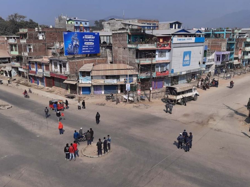 बन्दबाट जनजीवनमा सामान्य प्रभाव