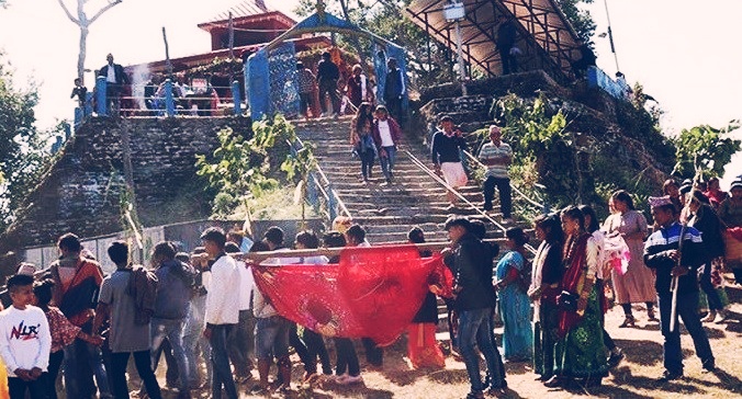 थानीमाईमा १८ फूलको डोली भित्र्याइयो