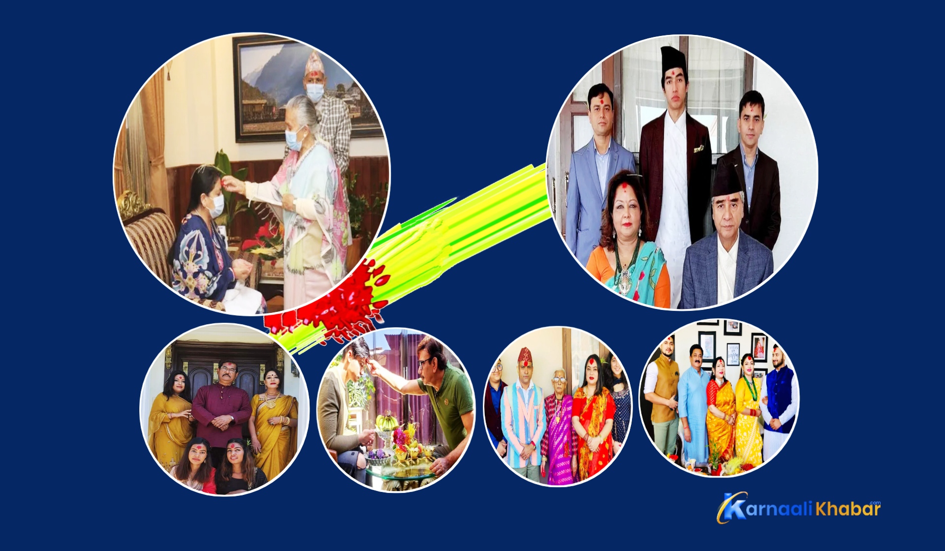 राष्ट्रपतिदेखि नागरिकसम्मले लगाए दसैंको टीका