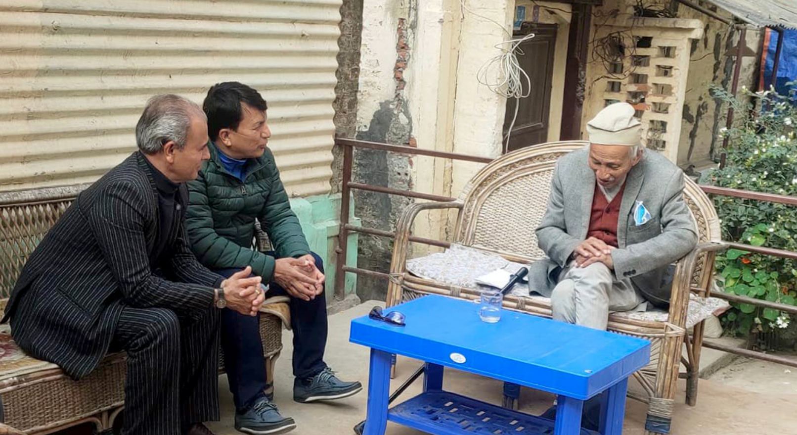  एमयु उपकुलपति र शताब्दी पुरुष जोशीबीच भेट