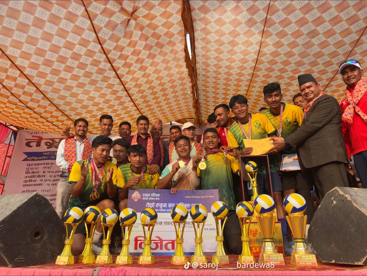 तेस्रो रुकुम कप भलिबलको उपाधि बौदीकालीलाई
