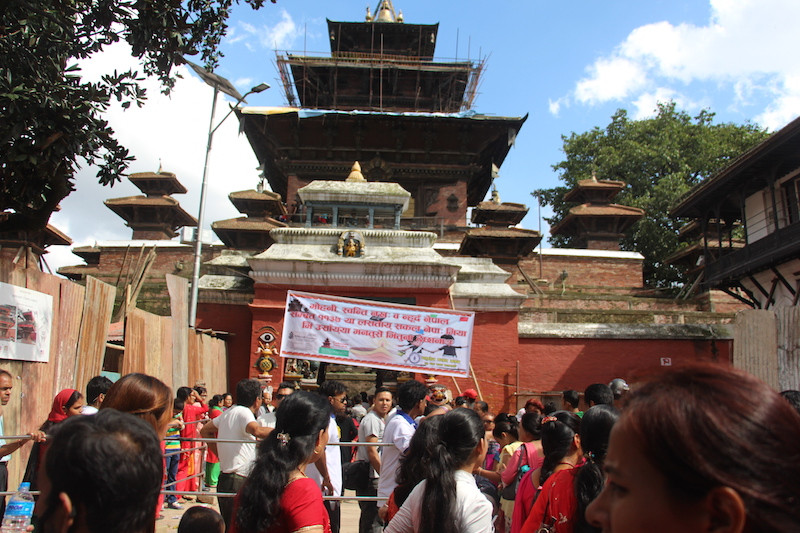 बडादशैँमा भक्तपुरको तलेजुभित्र बलि पूजा नहुने